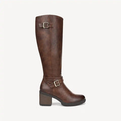 Women's Prairie Wide Calf Block Heel Knee High Boot